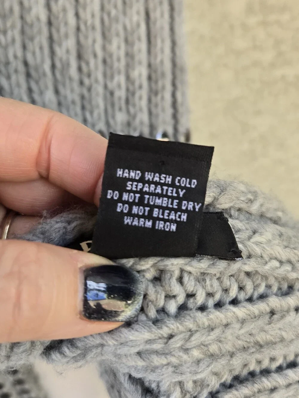 DKNY Cozy Studded Knit Scarf - Gray